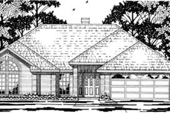 Exterior - Front Elevation for Traditional House Plan #42-253 - 4 bed, 2 bath