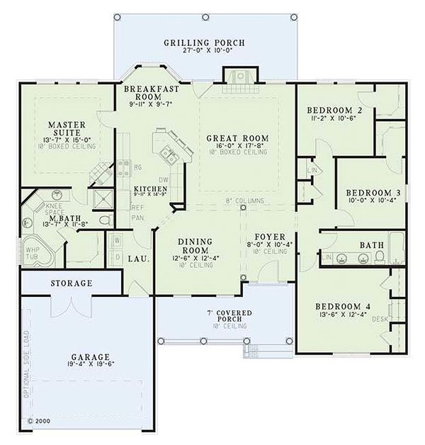 House Plan Design - Traditional Floor Plan - Main Floor Plan #17-1093