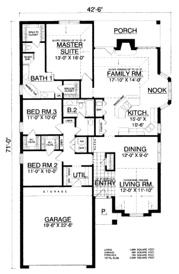 European Floor Plan - Main Floor Plan #40-417