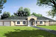 Adobe / Southwestern Style House Plan - 4 Beds 3.5 Baths 2737 Sq/Ft Plan #1-667 