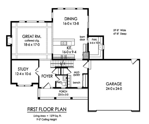 Home Plan - Traditional Floor Plan - Main Floor Plan #1010-247
