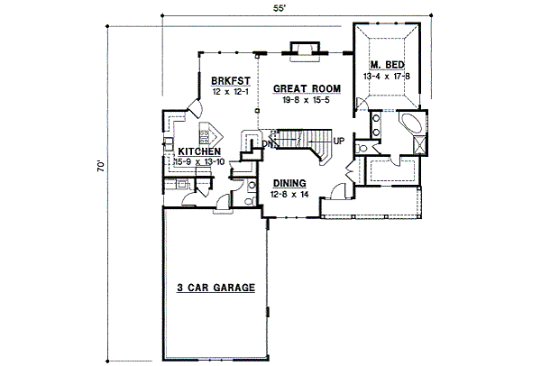 Traditional Floor Plan - Main Floor Plan #67-724