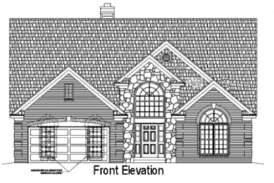 Exterior - Other Elevation for European House Plan #329-259 - 4 bed, 2.5 bath