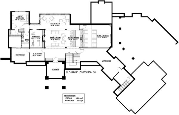 Architectural House Design - Optional Finished Basement