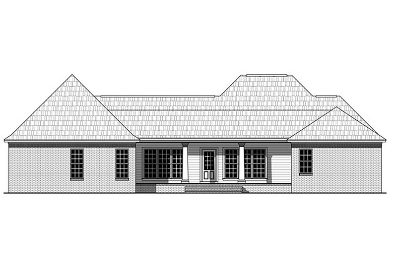 Dream House Plan - Exterior - Rear Elevation for Southern House Plan #21-318 - 4 bed, 2.5 bath