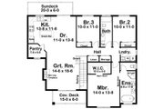 Farmhouse Style House Plan - 4 Beds 3 Baths 2494 Sq/Ft Plan #126-241 