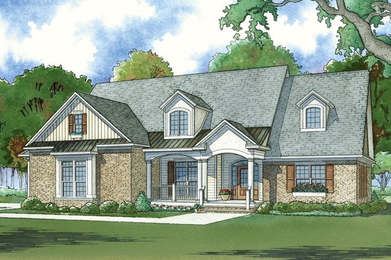 House Plan Design - Traditional Exterior - Front Elevation Plan #923-77