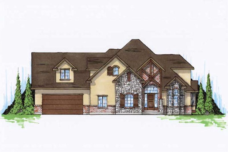 Home Plan - Bungalow Exterior - Front Elevation Plan #5-407