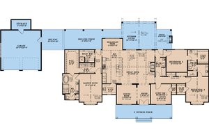 Floor Plan - Main Floor for Farmhouse House Plan #923-368 - 4 bed, 3 bath