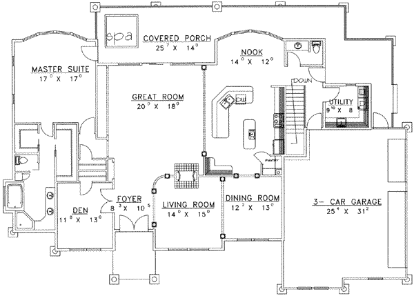Home Plan - Modern Floor Plan - Main Floor Plan #117-457