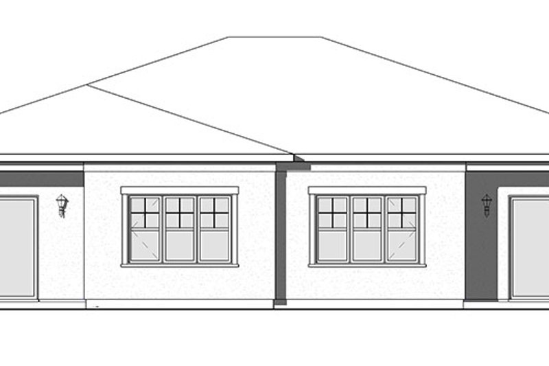 Architectural House Design - Exterior - Rear Elevation for Craftsman House Plan #23-2882 - 2 bed, 2 bath