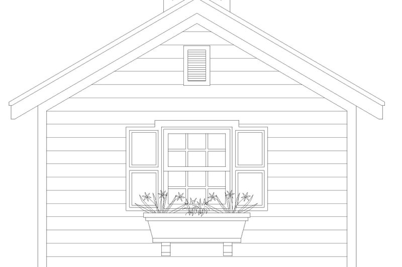 Home Plan - Exterior - Rear Elevation for Traditional House Plan #932-517, 0 bath