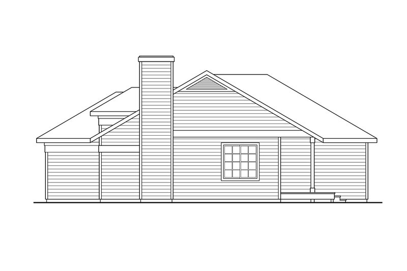Home Plan - Exterior - Other Elevation 1 for Ranch House Plan #124-183 - 3 bed, 2 bath