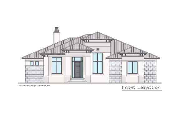 Exterior - Front Elevation 3 for Contemporary House Plan #930-502 - 3 bed, 2.5 bath