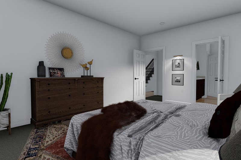 House Plan Design - Interior - Bedroom for Craftsman House Plan #1060-50 - 4 bed, 3 bath