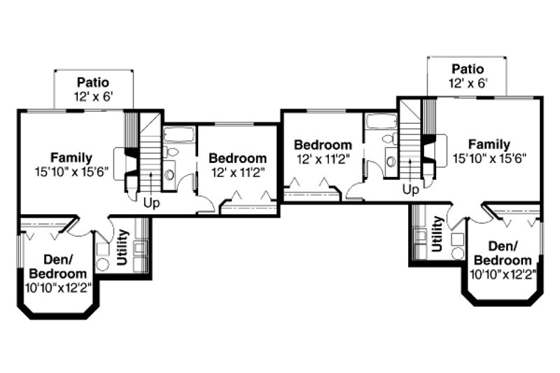 Home Plan - Floor Plan - Lower Floor for Traditional House Plan #124-678 - 3 bed, 2 bath