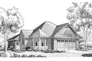 European Exterior - Front Elevation Plan #410-343