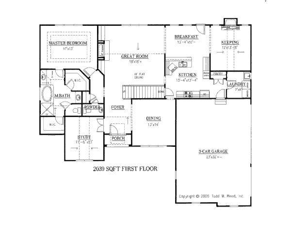 Dream House Plan - Traditional Floor Plan - Main Floor Plan #437-37
