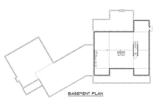 Floor Plan - Lower Floor for Craftsman House Plan #1064-403 - 4 bed, 3.5 bath