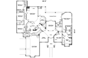 European Style House Plan - 4 Beds 5 Baths 4735 Sq/Ft Plan #135-109 