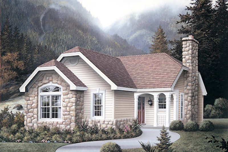 Cottage Style House Plan - 2 Beds 2 Baths 1231 Sq/Ft Plan #57-309