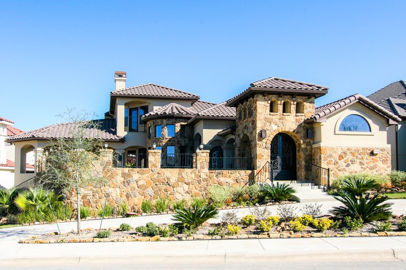 Dream House Plan - Mediterranean Exterior - Front Elevation Plan #80-208