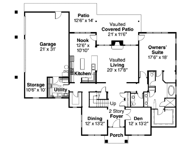 Dream House Plan - Floor Plan - Main Floor Plan #124-702