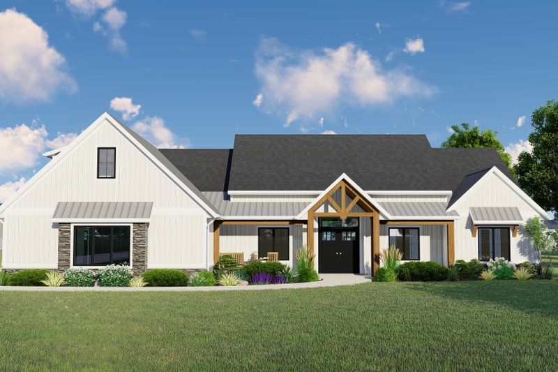 Farmhouse Style House Plan - 4 Beds 2.5 Baths 2543 Sq/Ft Plan #1064-150