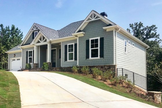 Exterior - Front Elevation 3 for Craftsman House Plan #437-94 - 4 bed, 3 bath