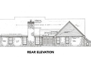 Exterior - Rear Elevation for European House Plan #310-652 - 4 bed, 2.5 bath