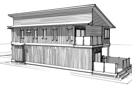 Exterior - Other Elevation for Contemporary House Plan #1101-33 - 3 bed, 2.5 bath