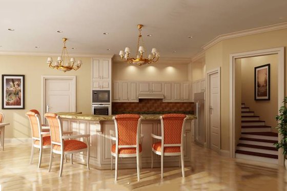 Country design with Craftsman details, kitchen