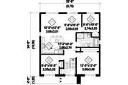 Contemporary Style House Plan - 3 Beds 1 Baths 1088 Sq/Ft Plan #25-4326 