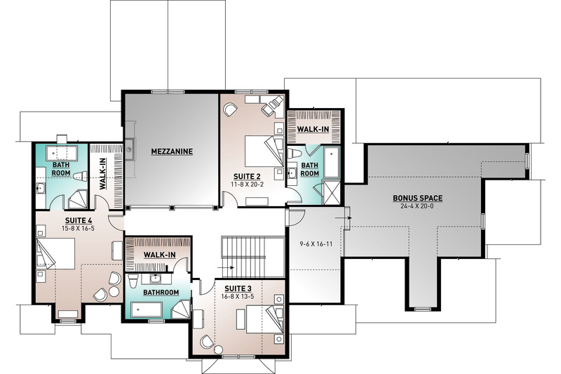 Colonial Style House Plan - 4 Beds 4.5 Baths 4177 Sq/Ft Plan #23-832 ...