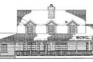 Exterior - Rear Elevation for Country House Plan #72-183 - 4 bed, 2.5 bath