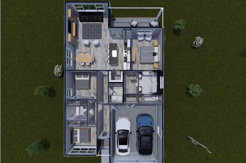Architectural House Design - Floor Plan - Main Floor 1 for Cottage House Plan #513-2425 - 3 bed, 2 bath