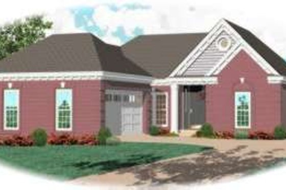 Exterior - Front Elevation for Traditional House Plan #81-718 - 2 bed, 2 bath