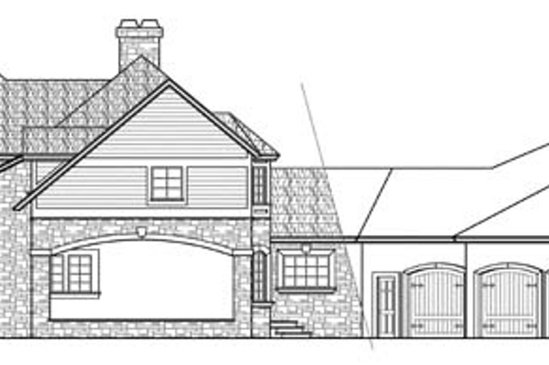 Home Plan - Exterior - Other Elevation 1 for European House Plan #124-114 - 4 bed, 3.5 bath