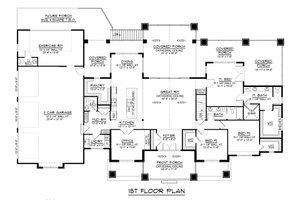 Floor Plan - Main Floor for Barndominium House Plan #1064-302 - 3 bed, 2.5 bath
