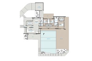 Floor Plan - Main Floor for Modern House Plan #473-1 - 3 bed, 2.5 bath