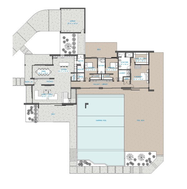 Modern Floor Plan - Main Floor Plan #473-1