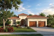 Mediterranean Style House Plan - 3 Beds 2 Baths 1919 Sq/Ft Plan #930-387 Exterior 