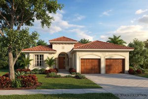 Mediterranean Exterior - Front Elevation Plan #930-387