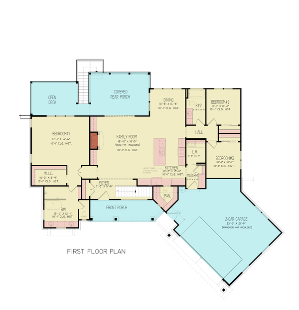 Home Plan - Floor Plan - Main Floor for Contemporary House Plan #54-689 - 3 bed, 2 bath