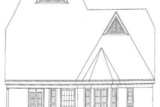 Exterior - Rear Elevation for Colonial House Plan #81-498 - 3 bed, 2.5 bath