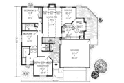 European Style House Plan - 3 Beds 2 Baths 1674 Sq/Ft Plan #312-259 