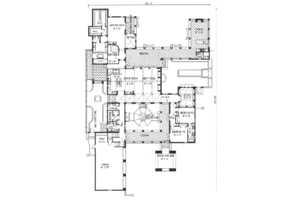 Floor Plan - Main Floor for Mediterranean House Plan #76-117 - 3 bed, 2.5 bath