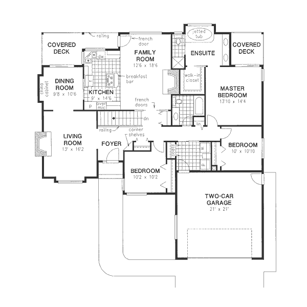 Traditional Floor Plan - Main Floor Plan #18-9018