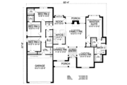 Southern Style House Plan - 4 Beds 2 Baths 2046 Sq/Ft Plan #40-420 