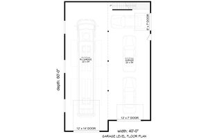 Floor Plan - Main Floor for Farmhouse House Plan #932-1050, 0 bath
